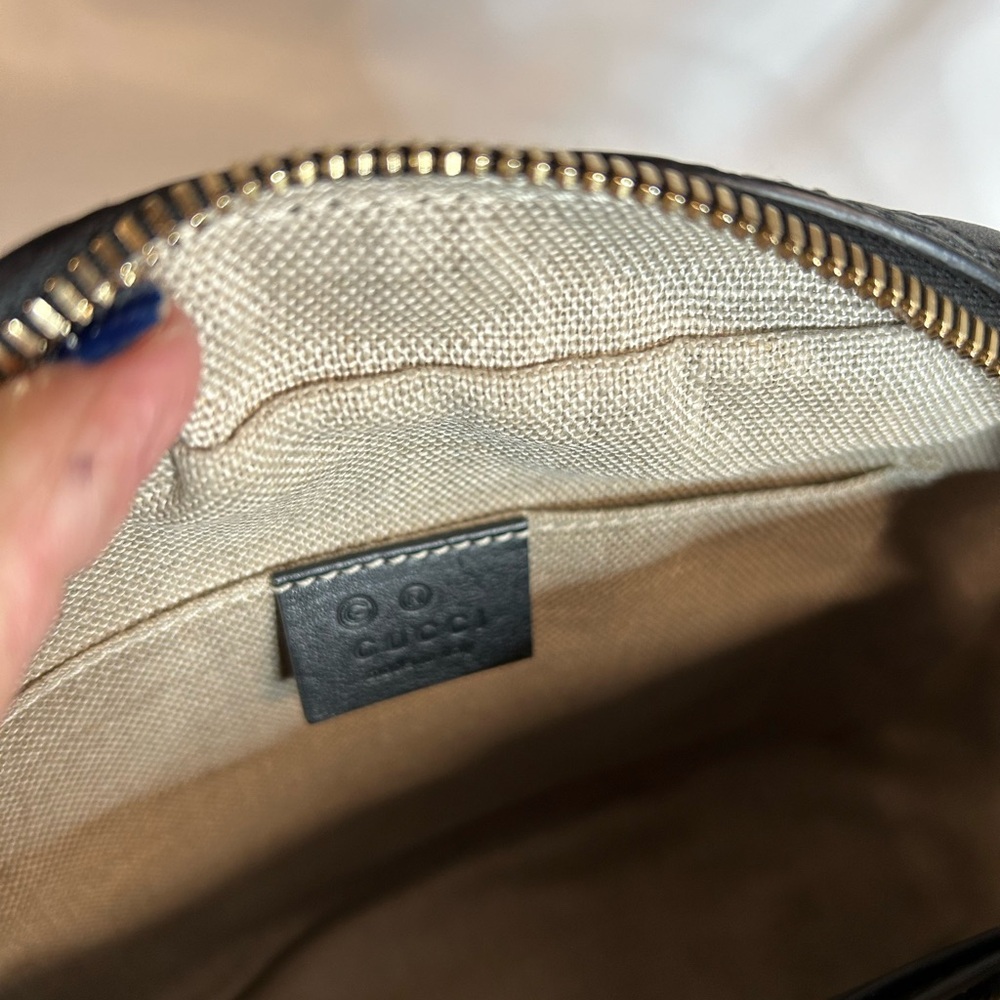 GUCCI Microshima GG Black Unisex Crossbody Bag 449413 BMJ1G 1000 ** - Picture 9 of 16